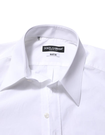 Dolce & Gabbana White Cotton MARTINI Men Formal Dress Shirt – IT39 | S par Dolce & Gabbana | Disponible sur Sandy Store ByNet