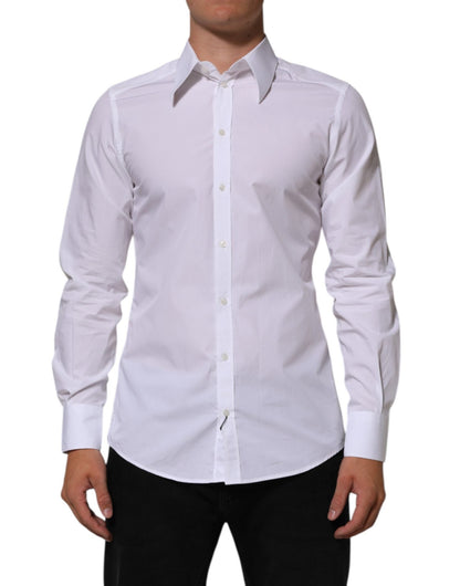 Dolce & Gabbana White Cotton MARTINI Men Formal Dress Shirt – IT39 | S par Dolce & Gabbana | Disponible sur Sandy Store ByNet