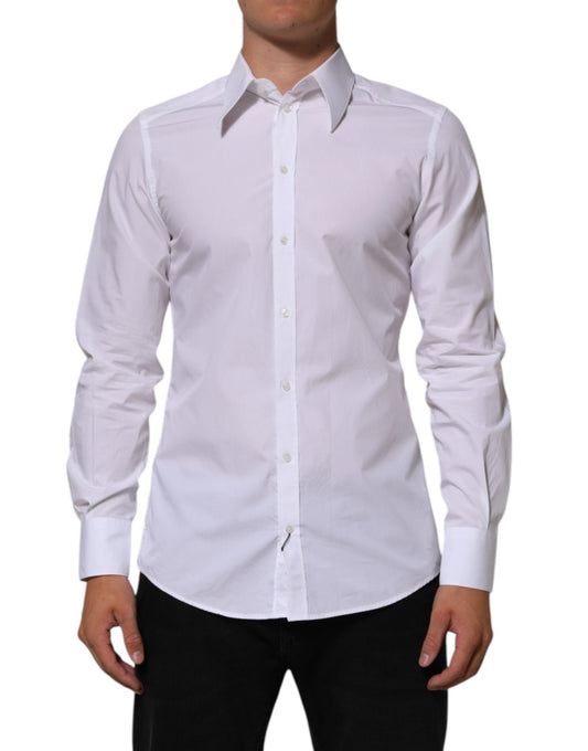 Dolce & Gabbana White Cotton MARTINI Men Formal Dress Shirt – IT39 | S par Dolce & Gabbana | Disponible sur Sandy Store ByNet