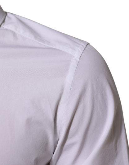 Dolce & Gabbana White Cotton MARTINI Men Formal Dress Shirt – IT39 | S par Dolce & Gabbana | Disponible sur Sandy Store ByNet