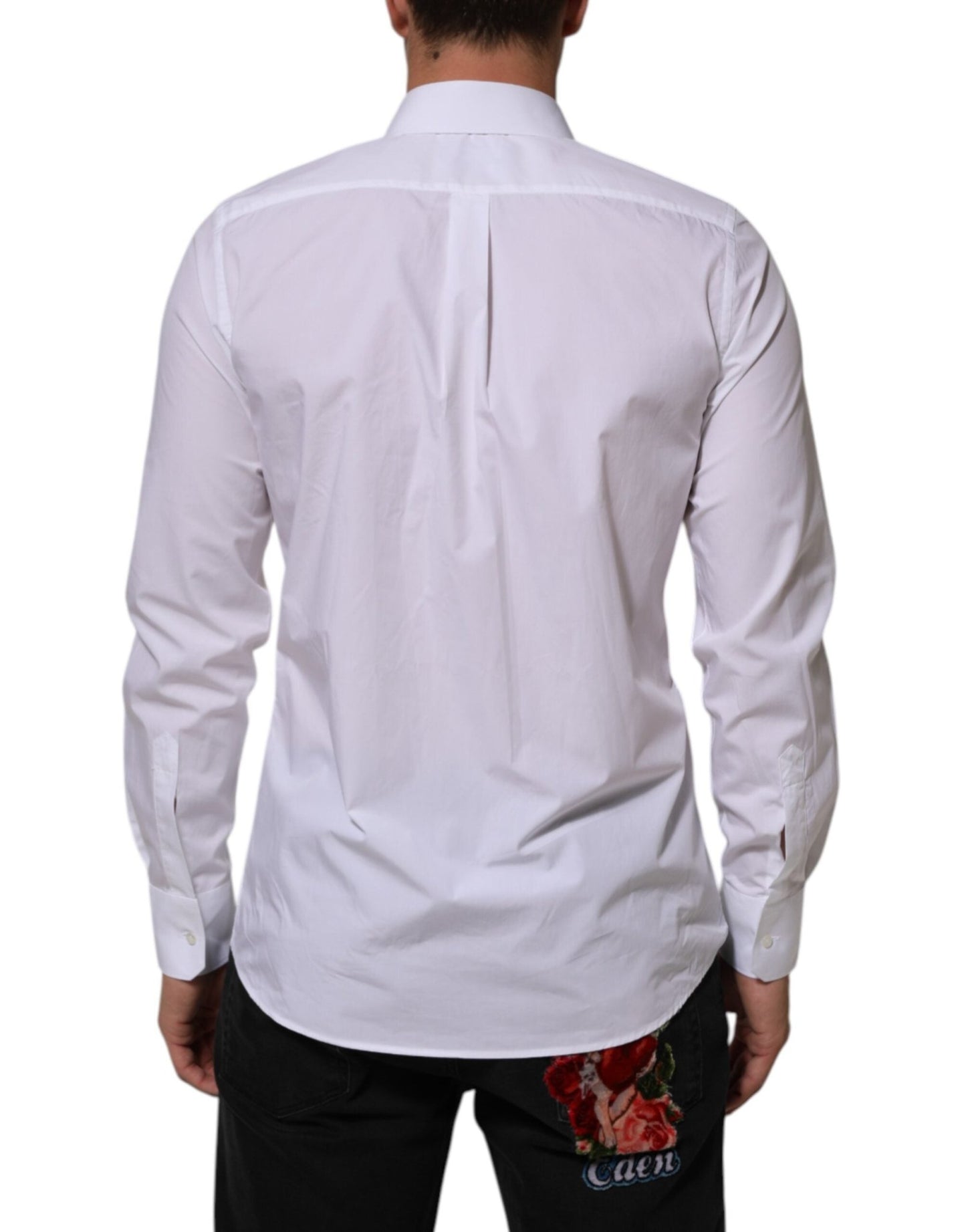 Dolce & Gabbana White Cotton MARTINI Men Formal Dress Shirt – IT39 | S par Dolce & Gabbana | Disponible sur Sandy Store ByNet