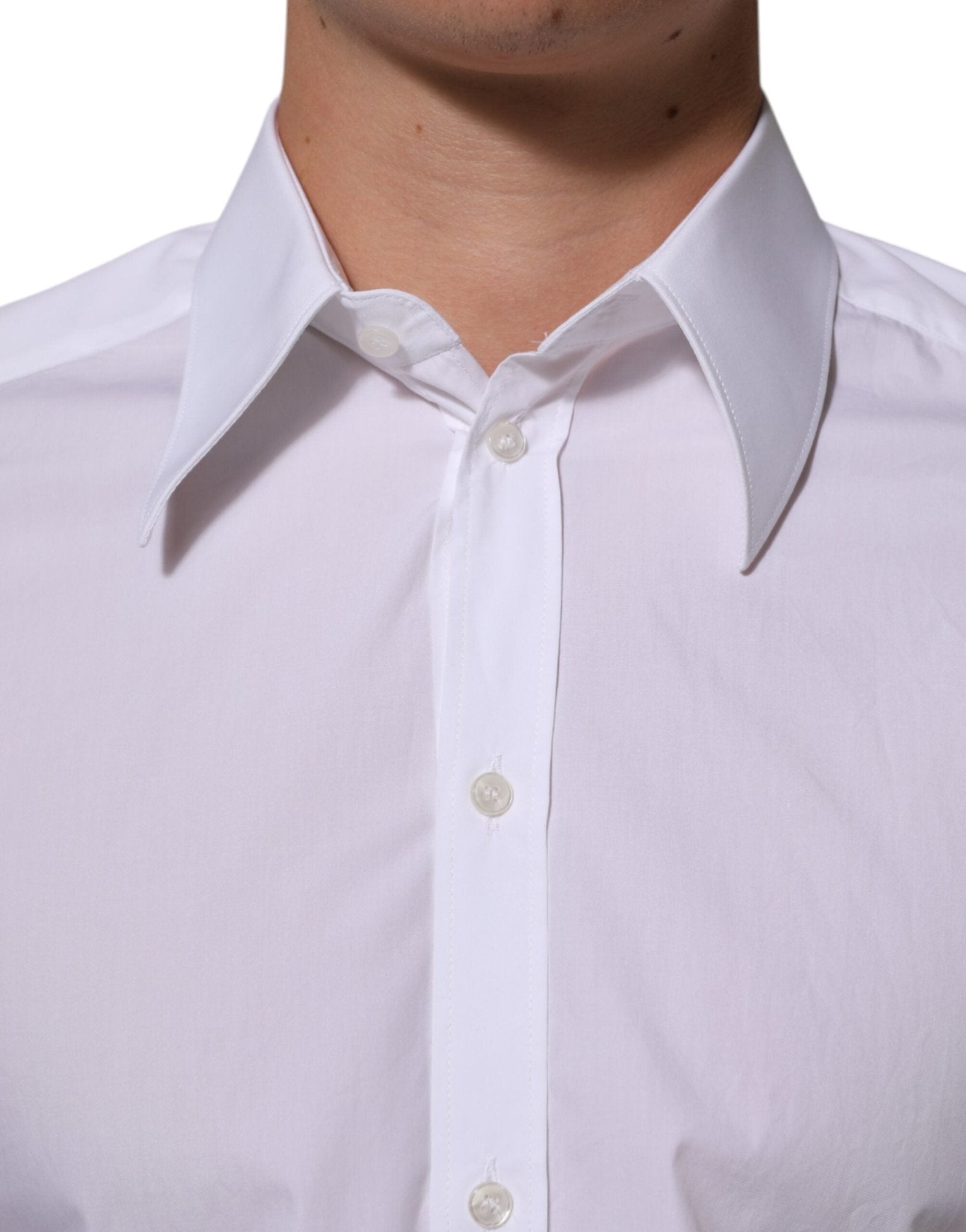Dolce & Gabbana White Cotton MARTINI Men Formal Dress Shirt – IT39 | S par Dolce & Gabbana | Disponible sur Sandy Store ByNet