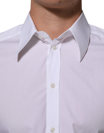 Dolce & Gabbana White Cotton MARTINI Men Formal Dress Shirt – IT39 | S par Dolce & Gabbana | Disponible sur Sandy Store ByNet