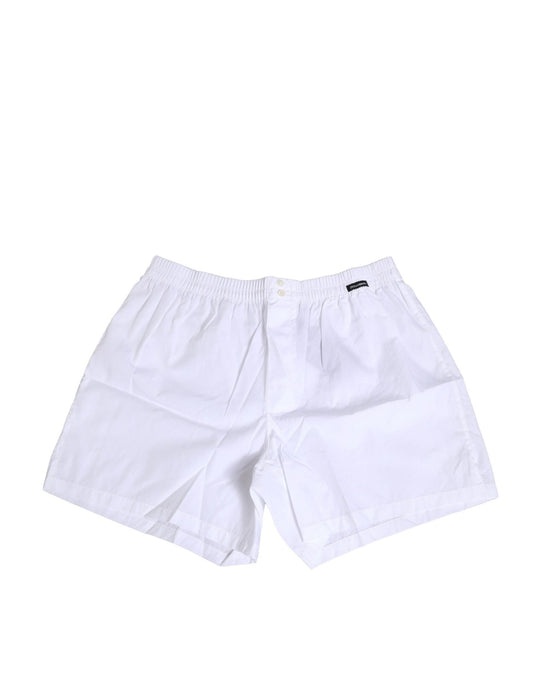 Dolce & Gabbana White Cotton Regular Boxer Shorts Underwear – IT4 | S par Dolce & Gabbana | Disponible sur Sandy Store ByNet
