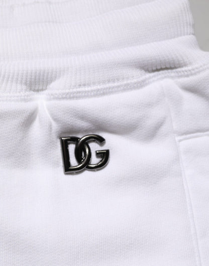 Dolce & Gabbana White Cotton Ripped Bermuda Sweatpants Shorts – IT46 | S par Dolce & Gabbana | Disponible sur Sandy Store ByNet