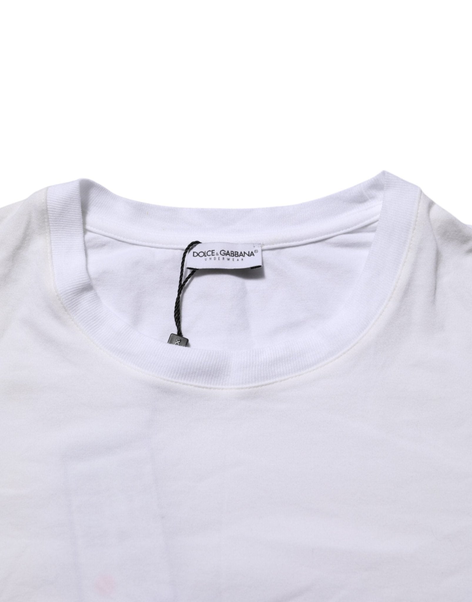 Dolce & Gabbana White Cotton Round Neck Underwear T-shirt – IT3 | XS par Dolce & Gabbana | Disponible sur Sandy Store ByNet