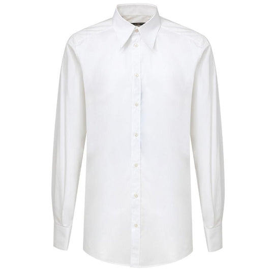 Dolce & Gabbana White Cotton Shirt - Sandy Store ByNet