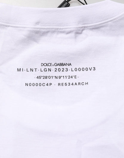 Dolce & Gabbana White Cotton Sleeveless Printed Tank T-shirt – IT44 | XS par Dolce & Gabbana | Disponible sur Sandy Store ByNet