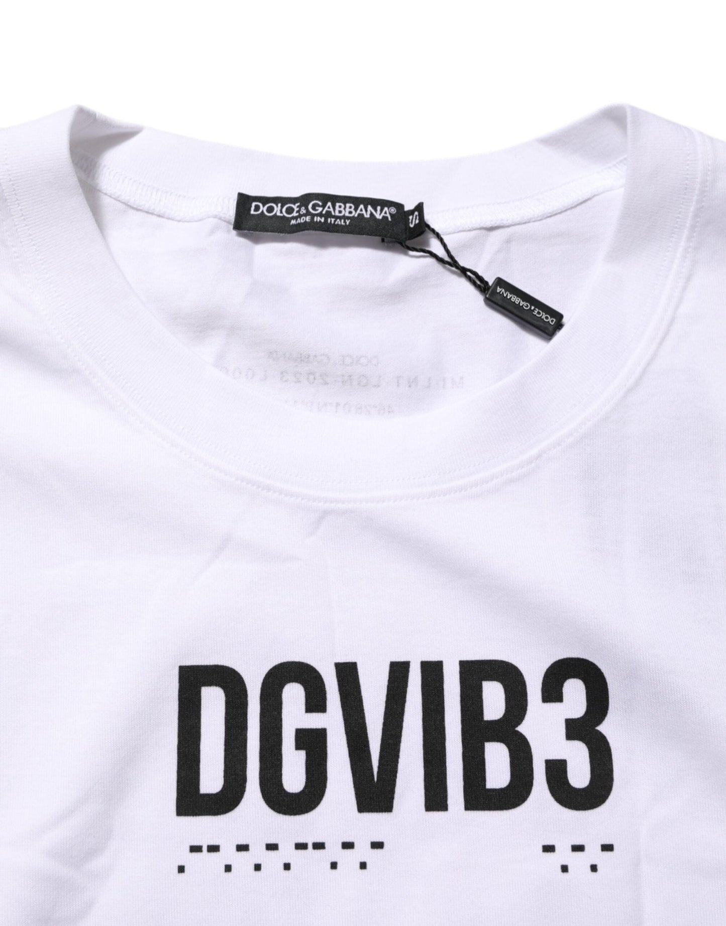 Dolce & Gabbana White Cotton Sleeveless Printed Tank T-shirt – IT44 | XS par Dolce & Gabbana | Disponible sur Sandy Store ByNet