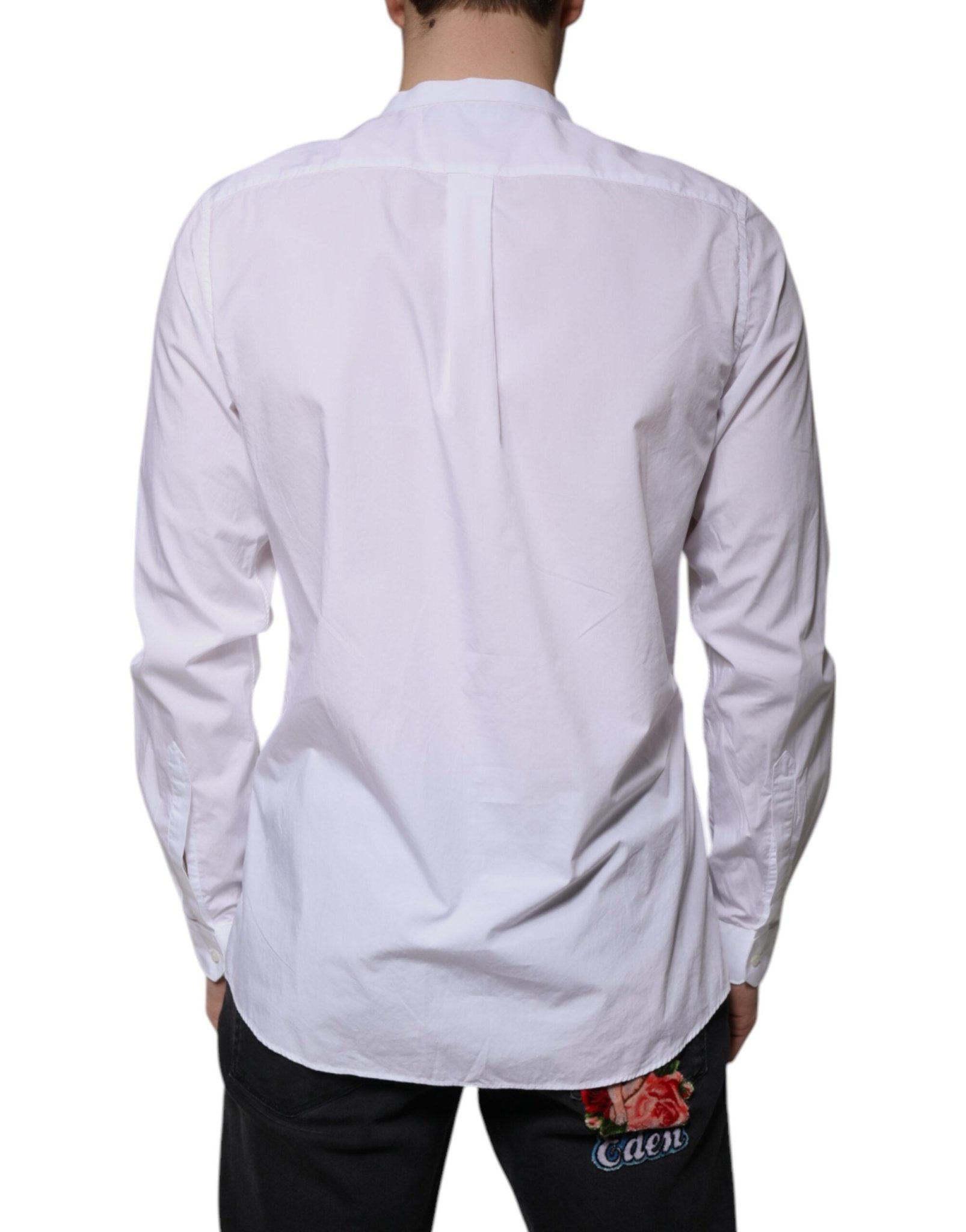 Dolce & Gabbana White Cotton Slim Fit MARTINI Dress Shirt - Sandy Store ByNet