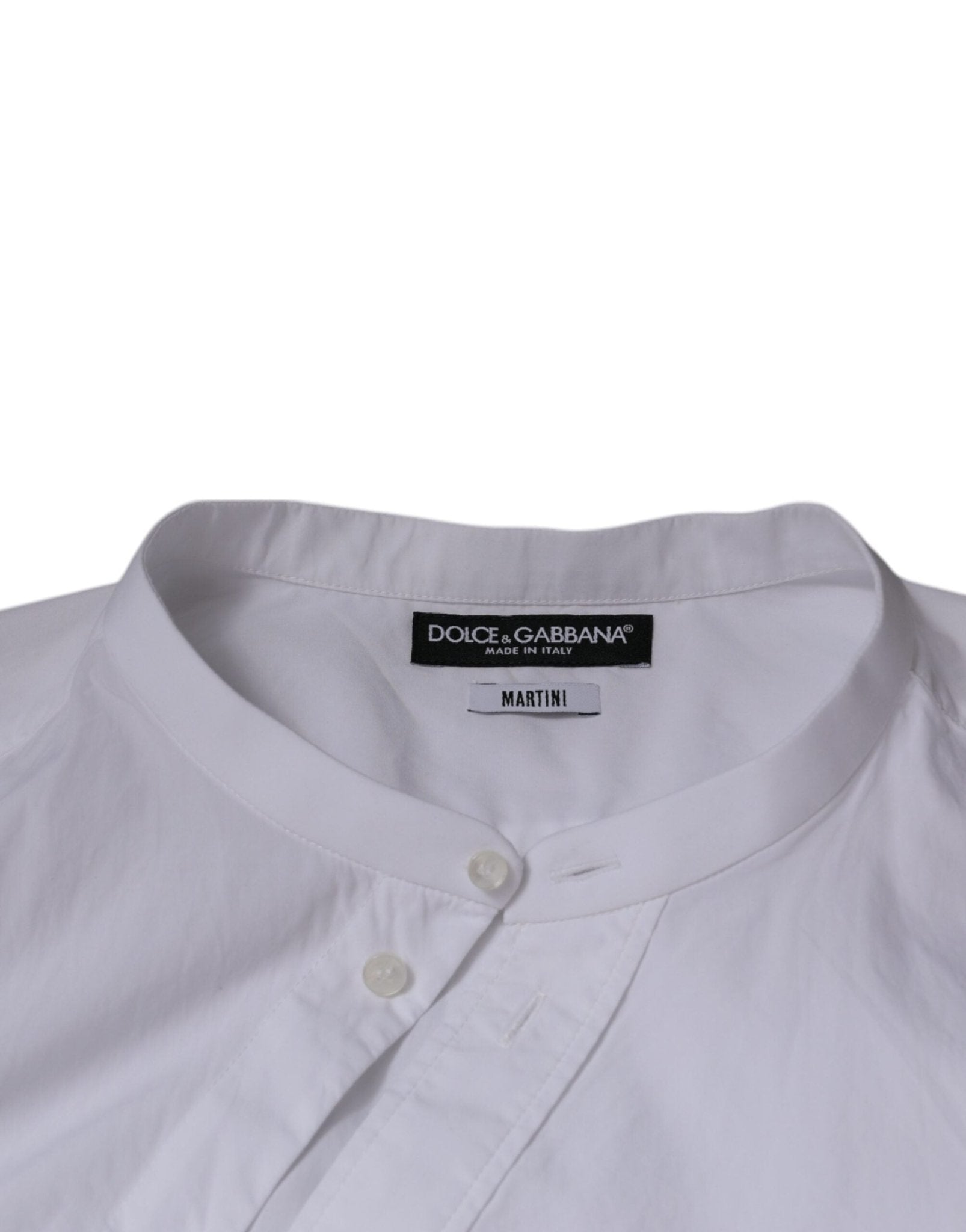 Dolce & Gabbana White Cotton Slim Fit MARTINI Dress Shirt - Sandy Store ByNet