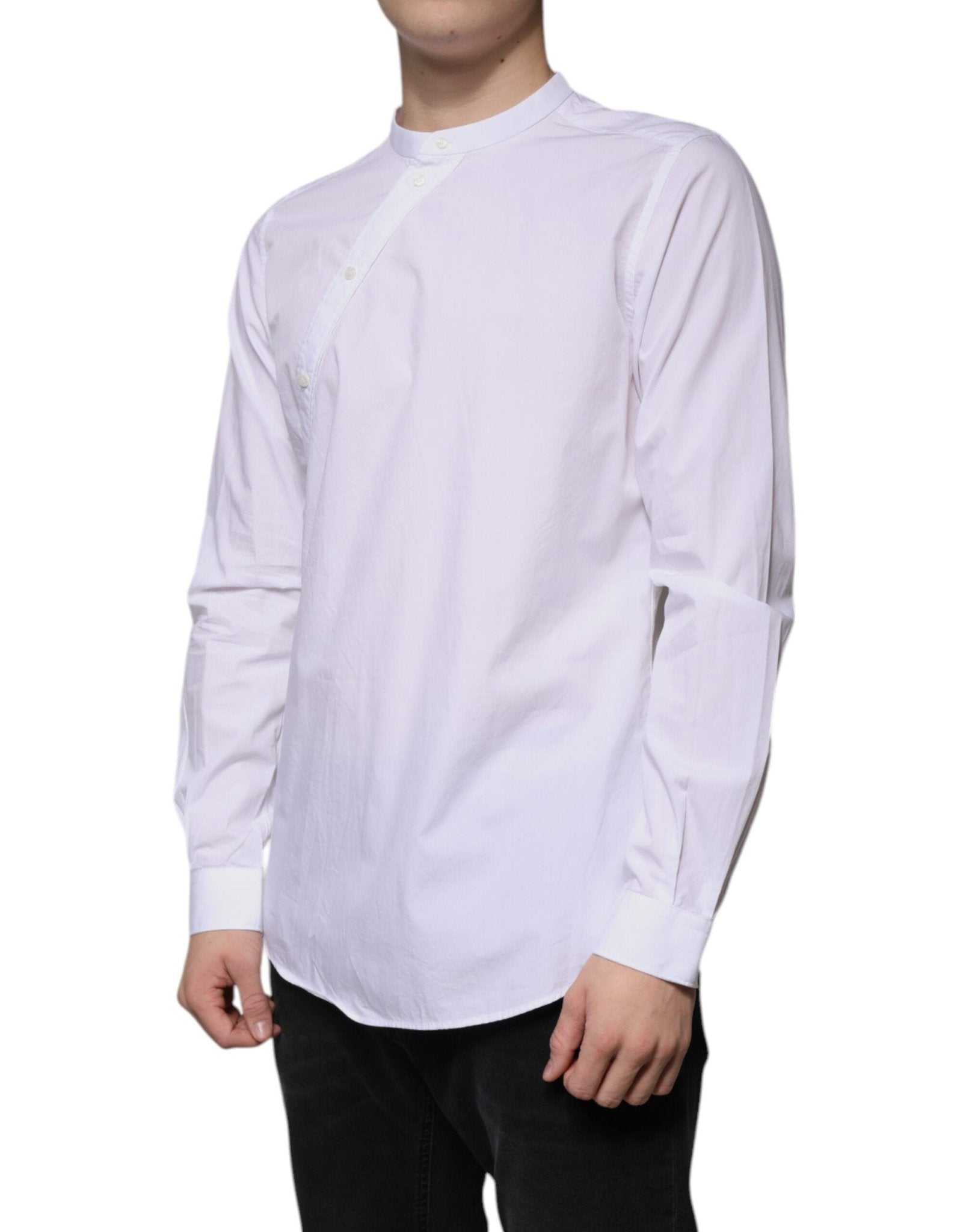 Dolce & Gabbana White Cotton Slim Fit MARTINI Dress Shirt - Sandy Store ByNet
