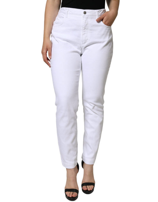 Dolce & Gabbana White Cotton Stretch AUDREY Skinny Jeans – IT48|XXL par Dolce & Gabbana | Disponible sur Sandy Store ByNet