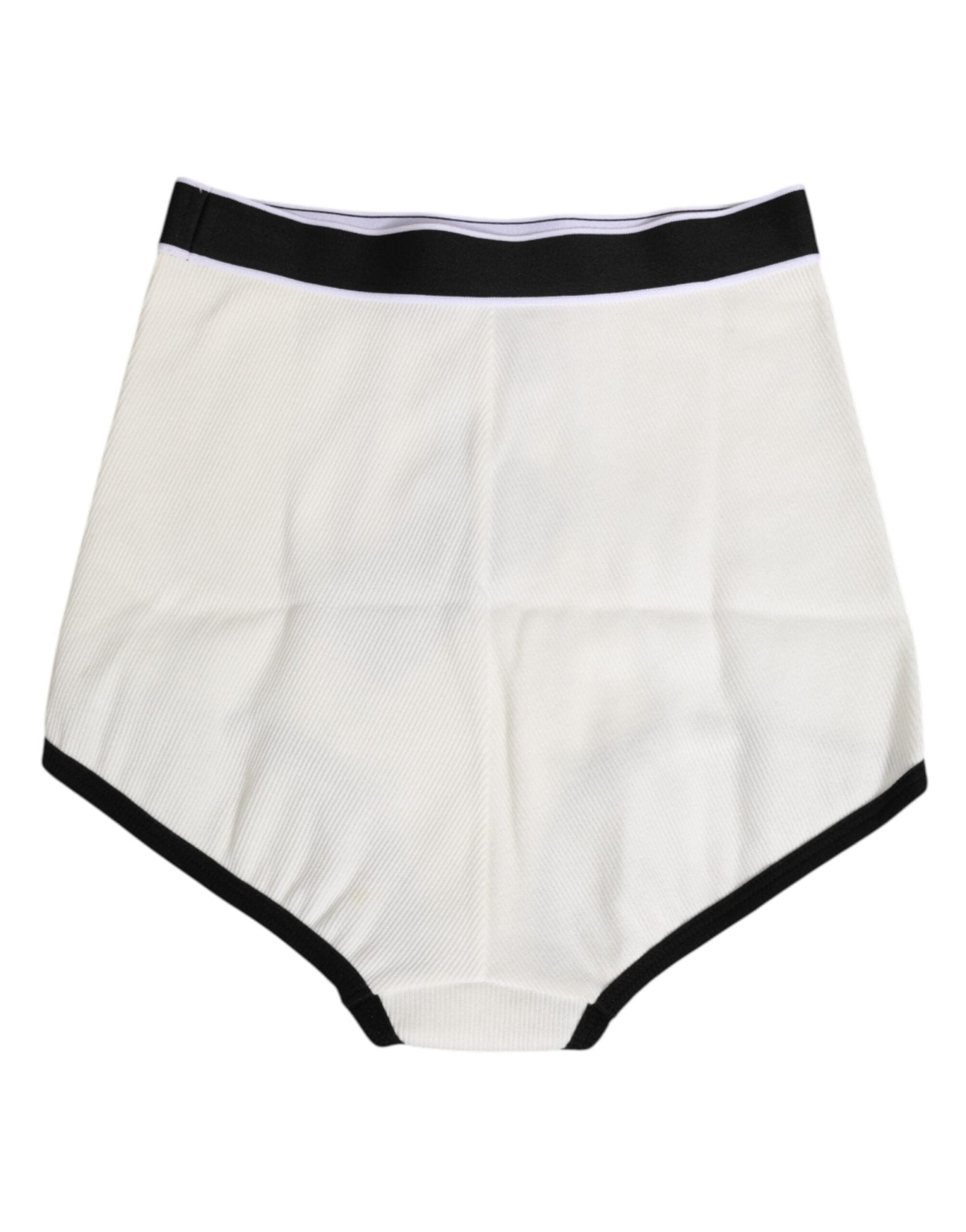 Dolce & Gabbana White Cotton Stretch High Waist Culotte Underwear – IT2 | S par Dolce & Gabbana | Disponible sur Sandy Store ByNet