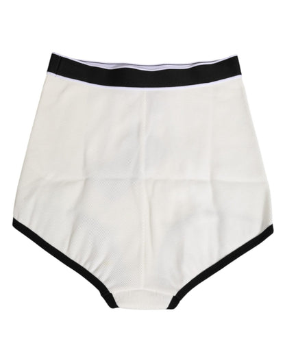 Dolce & Gabbana White Cotton Stretch High Waist Culotte Underwear – IT2 | S par Dolce & Gabbana | Disponible sur Sandy Store ByNet