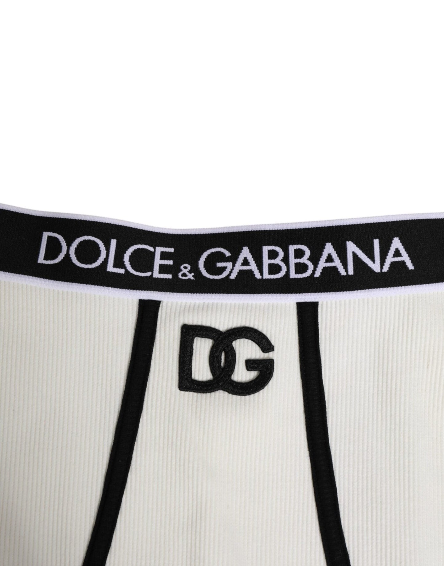 Dolce & Gabbana White Cotton Stretch High Waist Culotte Underwear – IT2 | S par Dolce & Gabbana | Disponible sur Sandy Store ByNet