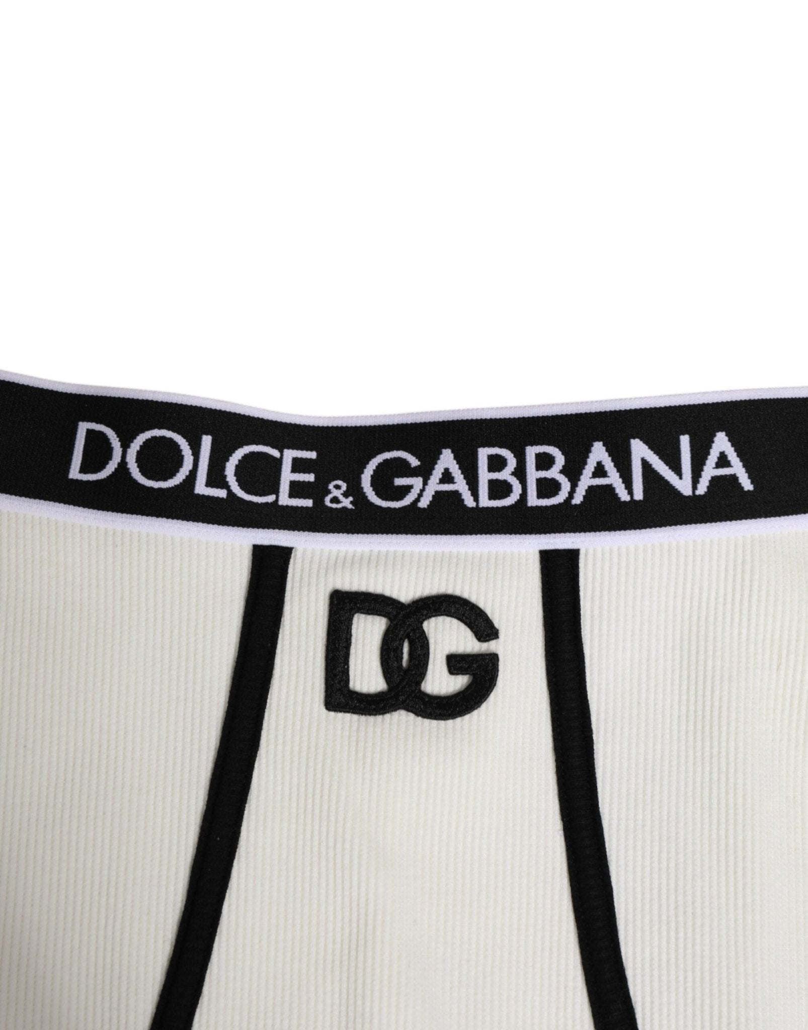 Dolce & Gabbana White Cotton Stretch High Waist Culotte Underwear – IT2 | S par Dolce & Gabbana | Disponible sur Sandy Store ByNet
