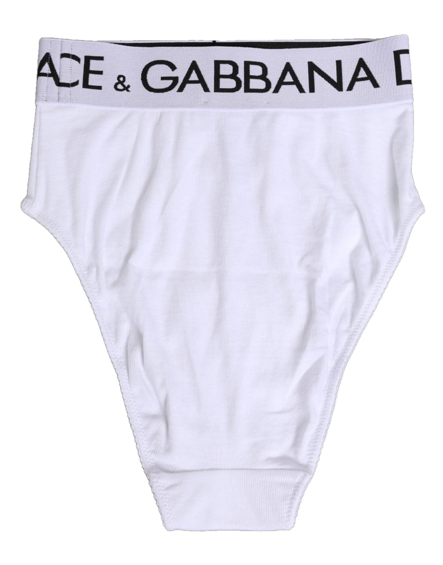 Dolce & Gabbana White Cotton Stretch High Waist Panty Underwear – IT1 | XS par Dolce & Gabbana | Disponible sur Sandy Store ByNet