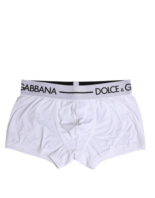 Dolce & Gabbana White Cotton Stretch Regular Boxer Underwear – IT4 | S par Dolce & Gabbana | Disponible sur Sandy Store ByNet