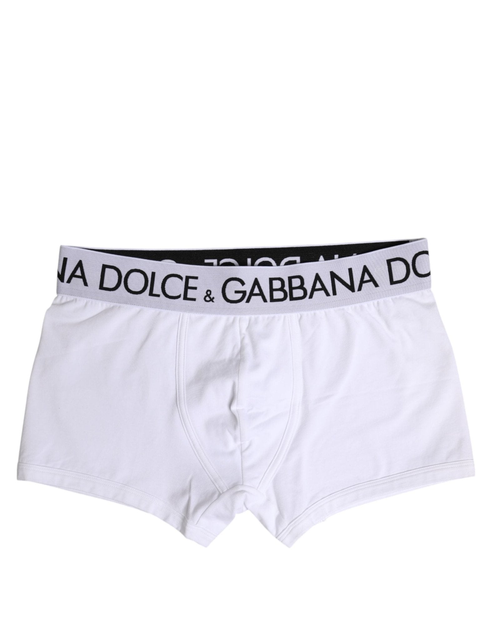 Dolce & Gabbana White Cotton Stretch Regular Boxer Underwear – IT4 | S par Dolce & Gabbana | Disponible sur Sandy Store ByNet