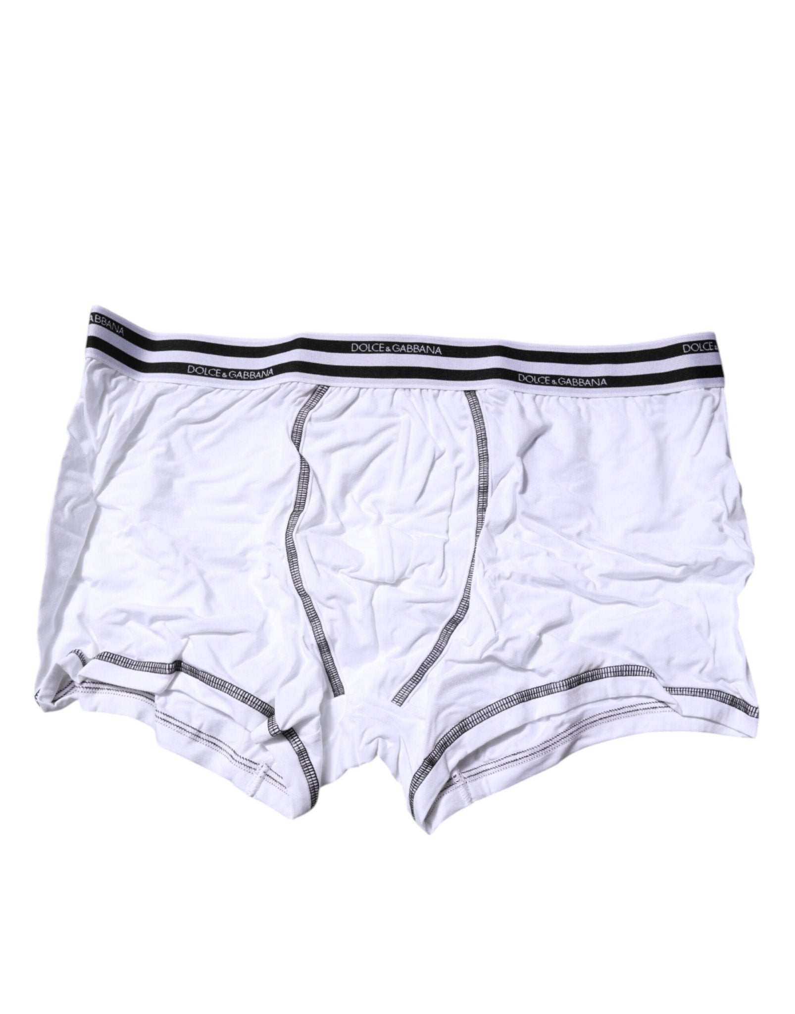 Dolce & Gabbana White Cotton Stretch Regular Boxer Underwear – IT7 | XL par Dolce & Gabbana | Disponible sur Sandy Store ByNet