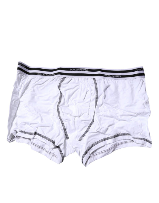 Dolce & Gabbana White Cotton Stretch Regular Boxer Underwear – IT7 | XL par Dolce & Gabbana | Disponible sur Sandy Store ByNet