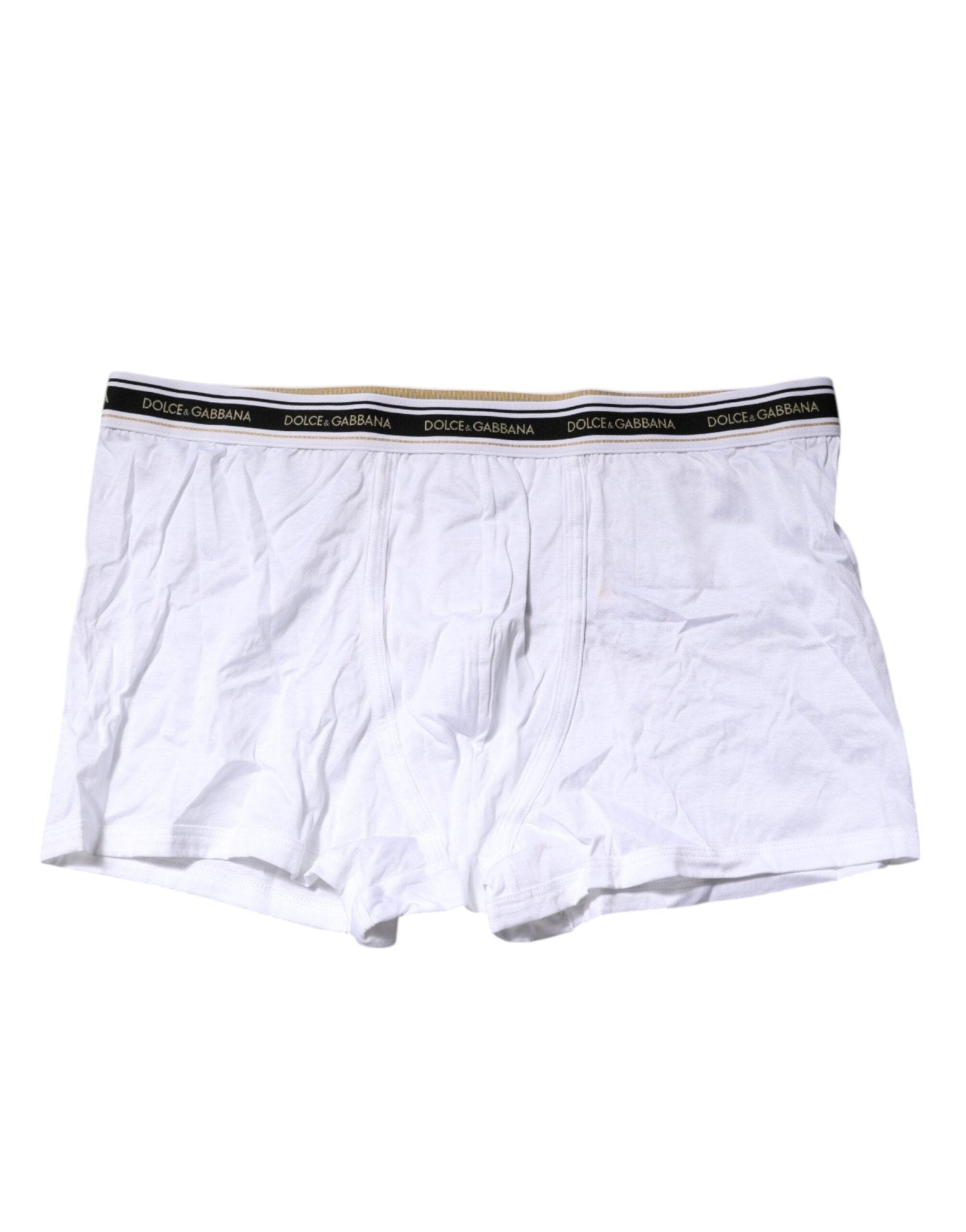 Dolce & Gabbana White Cotton Stretch Regular Boxer Underwear – IT7 | XL par Dolce & Gabbana | Disponible sur Sandy Store ByNet