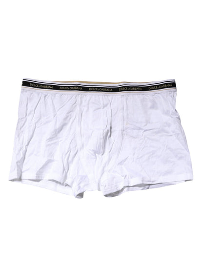 Dolce & Gabbana White Cotton Stretch Regular Boxer Underwear – IT7 | XL par Dolce & Gabbana | Disponible sur Sandy Store ByNet