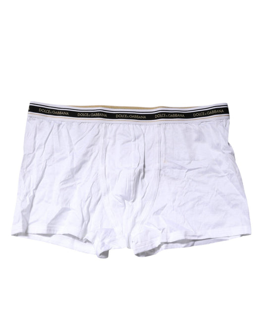 Dolce & Gabbana White Cotton Stretch Regular Boxer Underwear – IT7 | XL par Dolce & Gabbana | Disponible sur Sandy Store ByNet
