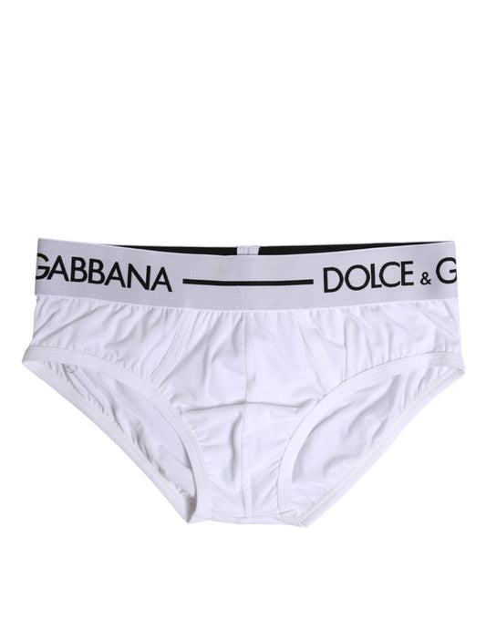 Dolce & Gabbana White Cotton Stretch Regular Brief Underwear – IT4 | S par Dolce & Gabbana | Disponible sur Sandy Store ByNet