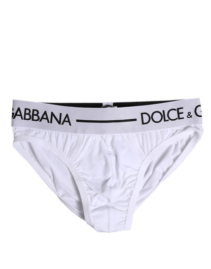 Dolce & Gabbana White Cotton Stretch Regular Brief Underwear – IT4 | S par Dolce & Gabbana | Disponible sur Sandy Store ByNet