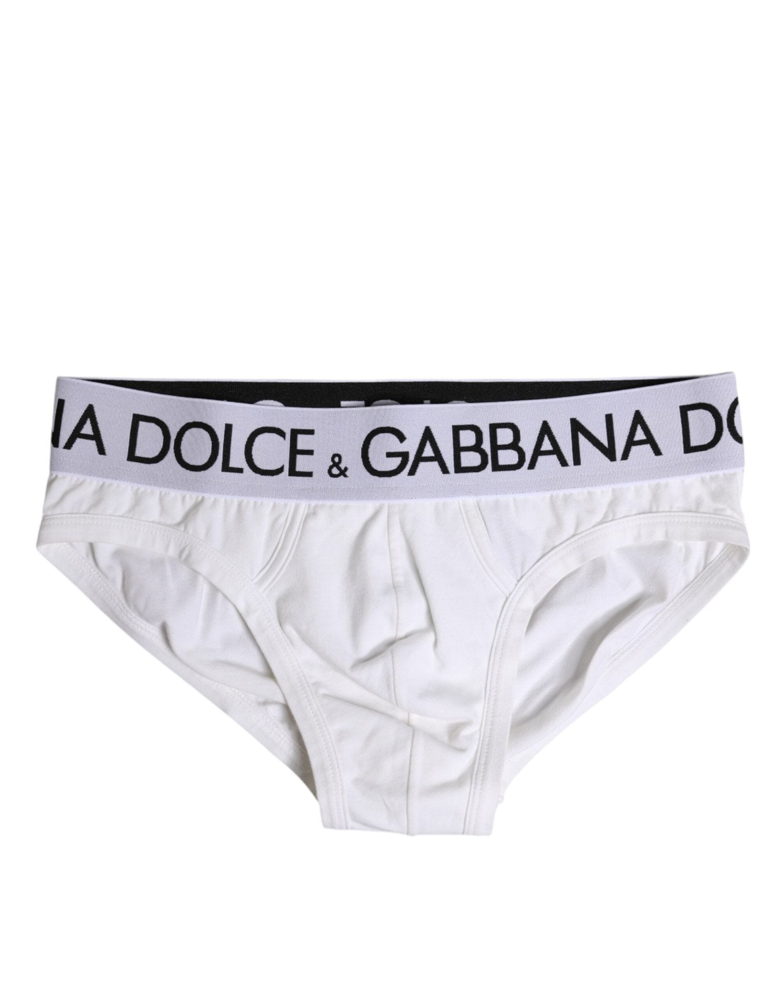 Dolce & Gabbana White Cotton Stretch Regular Brief Underwear – IT4 | S par Dolce & Gabbana | Disponible sur Sandy Store ByNet