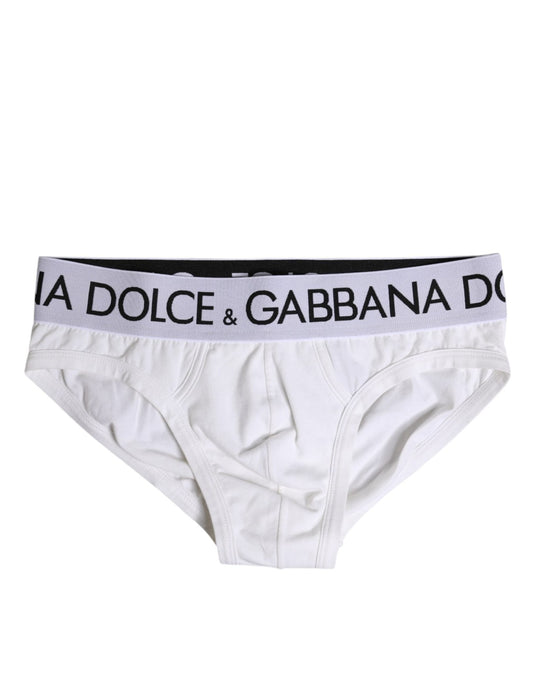 Dolce & Gabbana White Cotton Stretch Regular Brief Underwear – IT4 | S par Dolce & Gabbana | Disponible sur Sandy Store ByNet