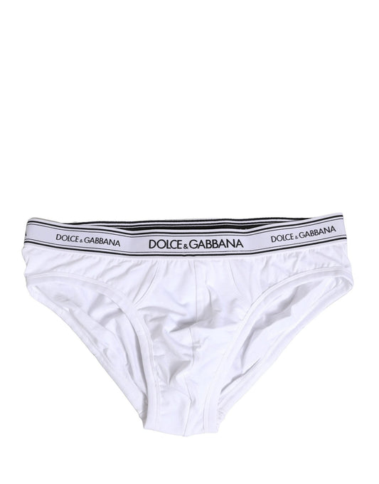 Dolce & Gabbana White Cotton Stretch Regular Brief Underwear – IT4 | S par Dolce & Gabbana | Disponible sur Sandy Store ByNet