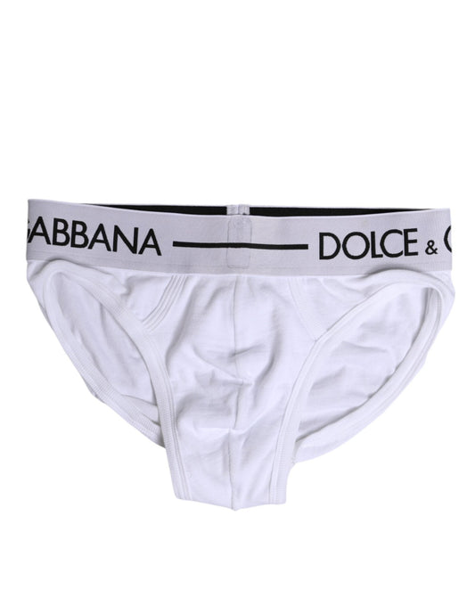 Dolce & Gabbana White Cotton Stretch Regular Brief Underwear – IT4 | S par Dolce & Gabbana | Disponible sur Sandy Store ByNet