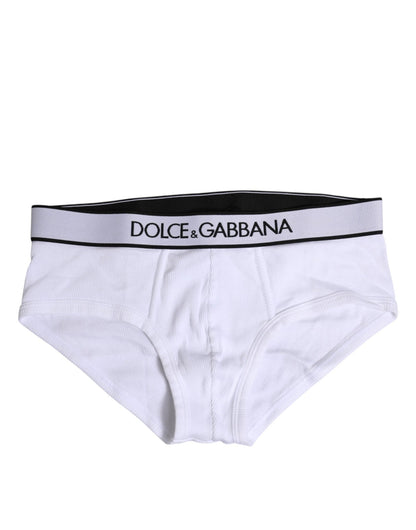 Dolce & Gabbana White Cotton Stretch Regular Brief Underwear – IT4 | S par Dolce & Gabbana | Disponible sur Sandy Store ByNet