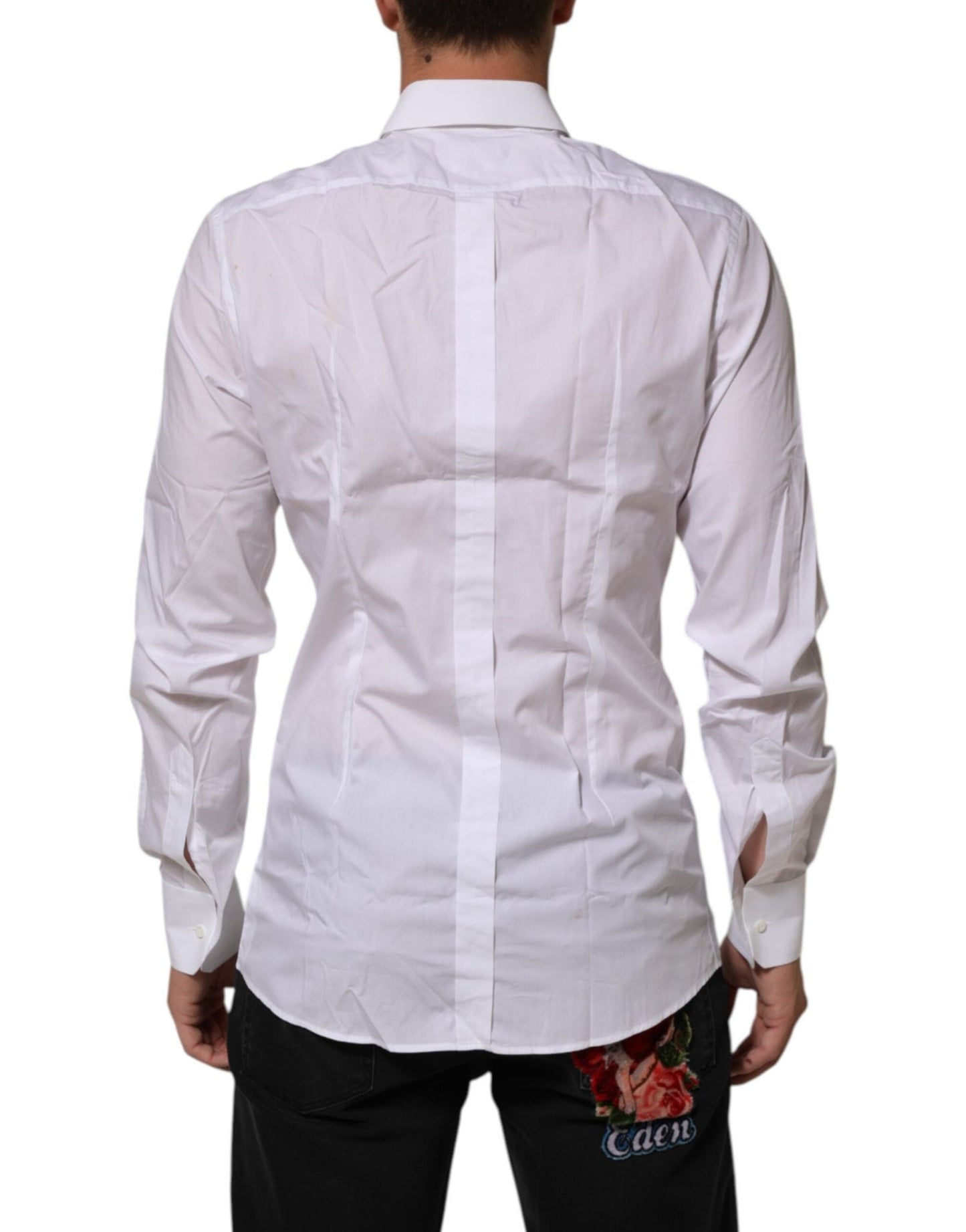 Dolce & Gabbana White Crown Collared GOLD Formal Dress Shirt – IT40 | M par Dolce & Gabbana | Disponible sur Sandy Store ByNet