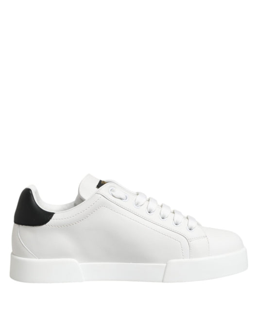 Dolce & Gabbana White Crown Patch Portofino Men Sneakers Shoes – EU39.5/US6.5 par Dolce & Gabbana | Disponible sur Sandy Store ByNet
