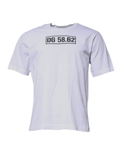 Dolce & Gabbana White DG Logo Cotton Crew Neck T-shirt – IT44 | XS par Dolce & Gabbana | Disponible sur Sandy Store ByNet