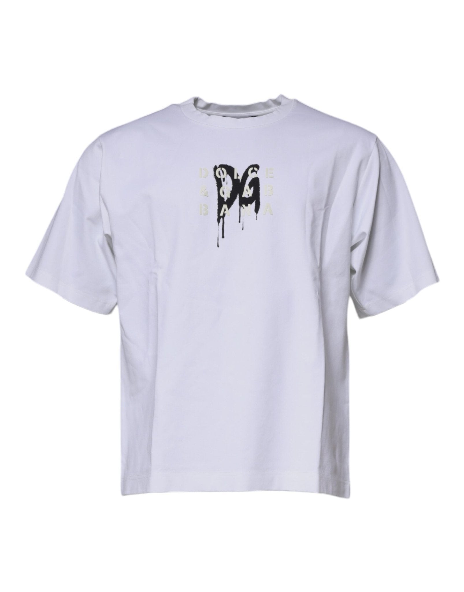 Dolce & Gabbana White DG Logo Cotton Crew Neck T-shirt – IT50 | L par Dolce & Gabbana | Disponible sur Sandy Store ByNet