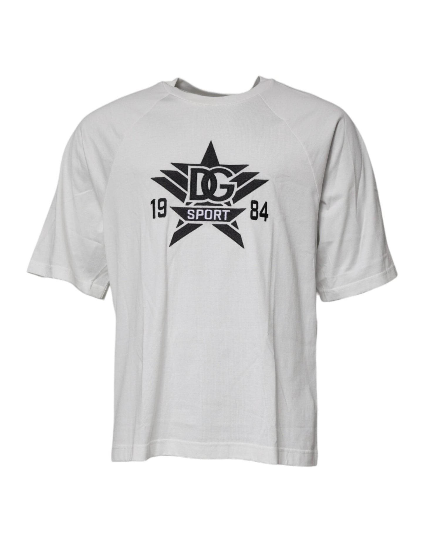 Dolce & Gabbana White DG Sport Crew Neck Short Sleeve T-shirt – IT50 | L par Dolce & Gabbana | Disponible sur Sandy Store ByNet