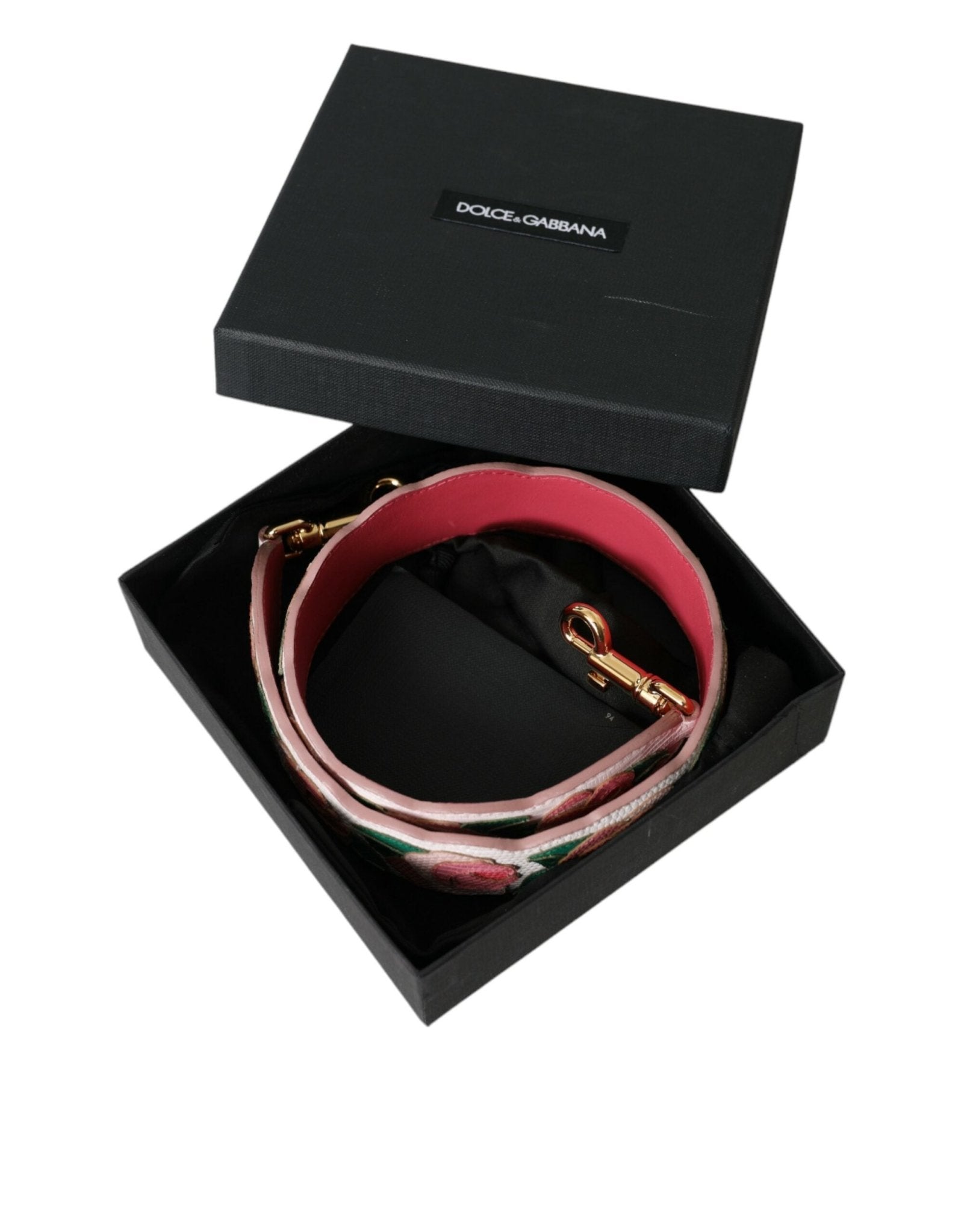 Dolce & Gabbana White Floral Leather Accessory Shoulder Strap - Sandy Store ByNet