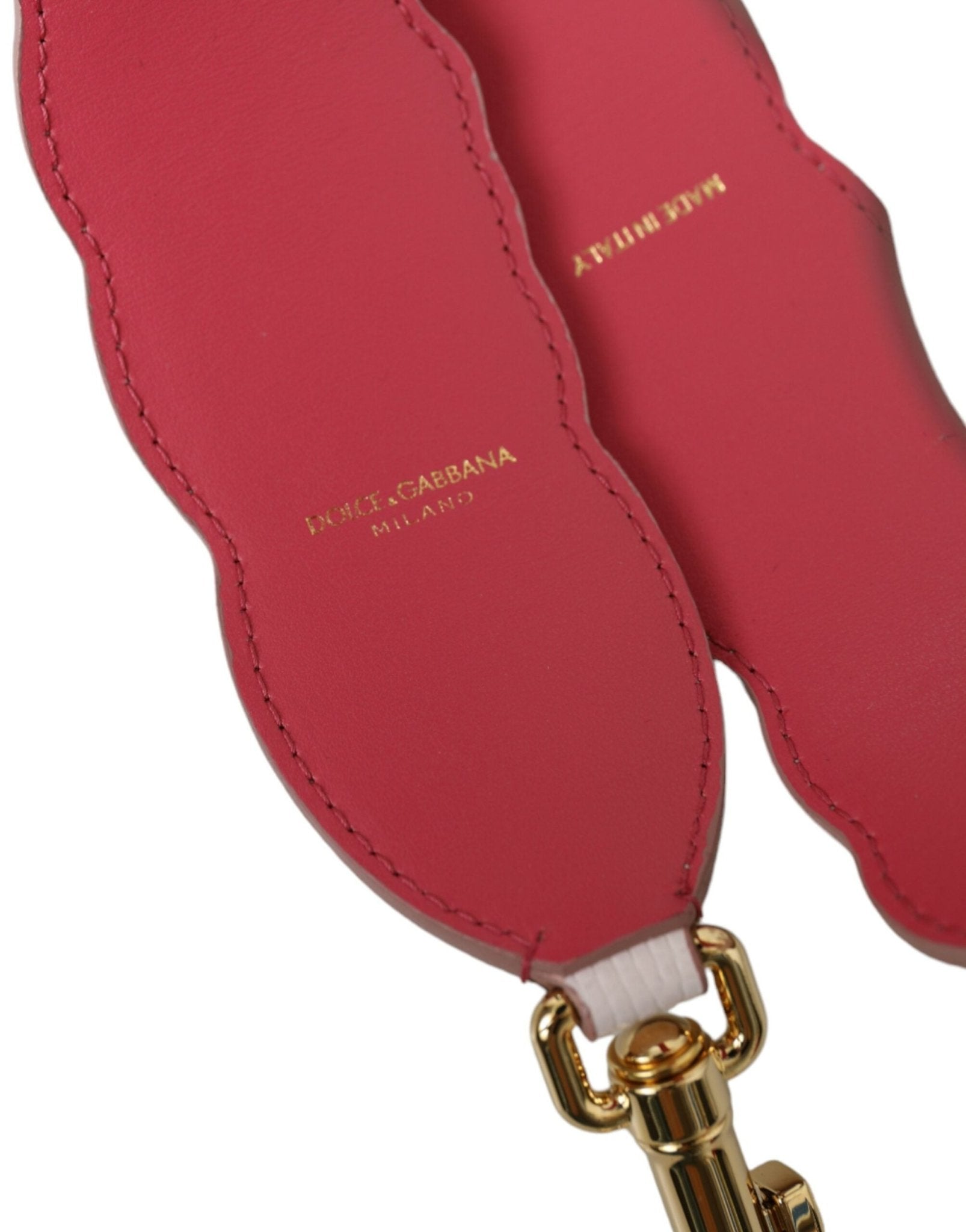 Dolce & Gabbana White Floral Leather Accessory Shoulder Strap - Sandy Store ByNet