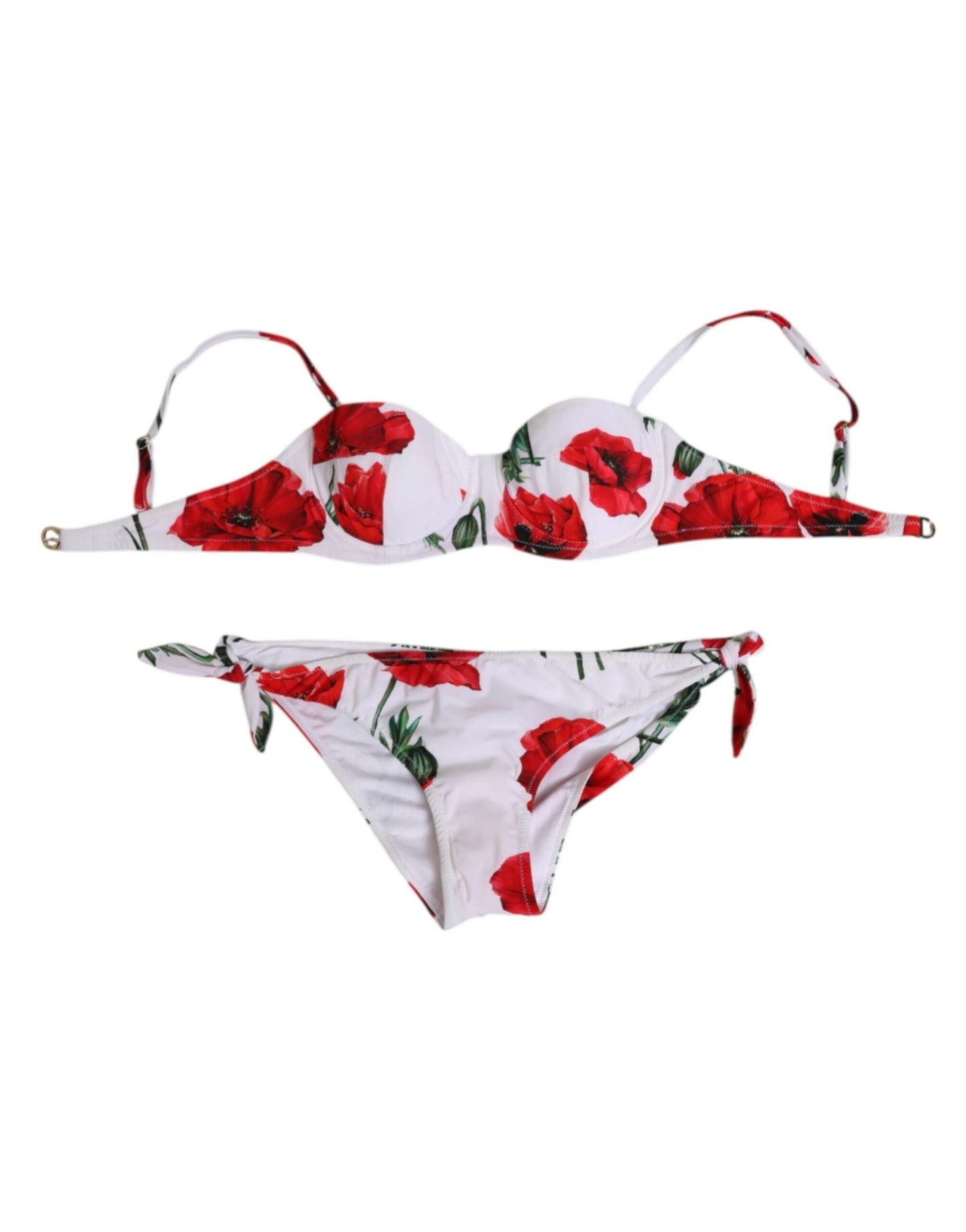 Dolce & Gabbana White Floral Swimsuit 2 Piece Top Bottom Swimwear – IT3 | M par Dolce & Gabbana | Disponible sur Sandy Store ByNet