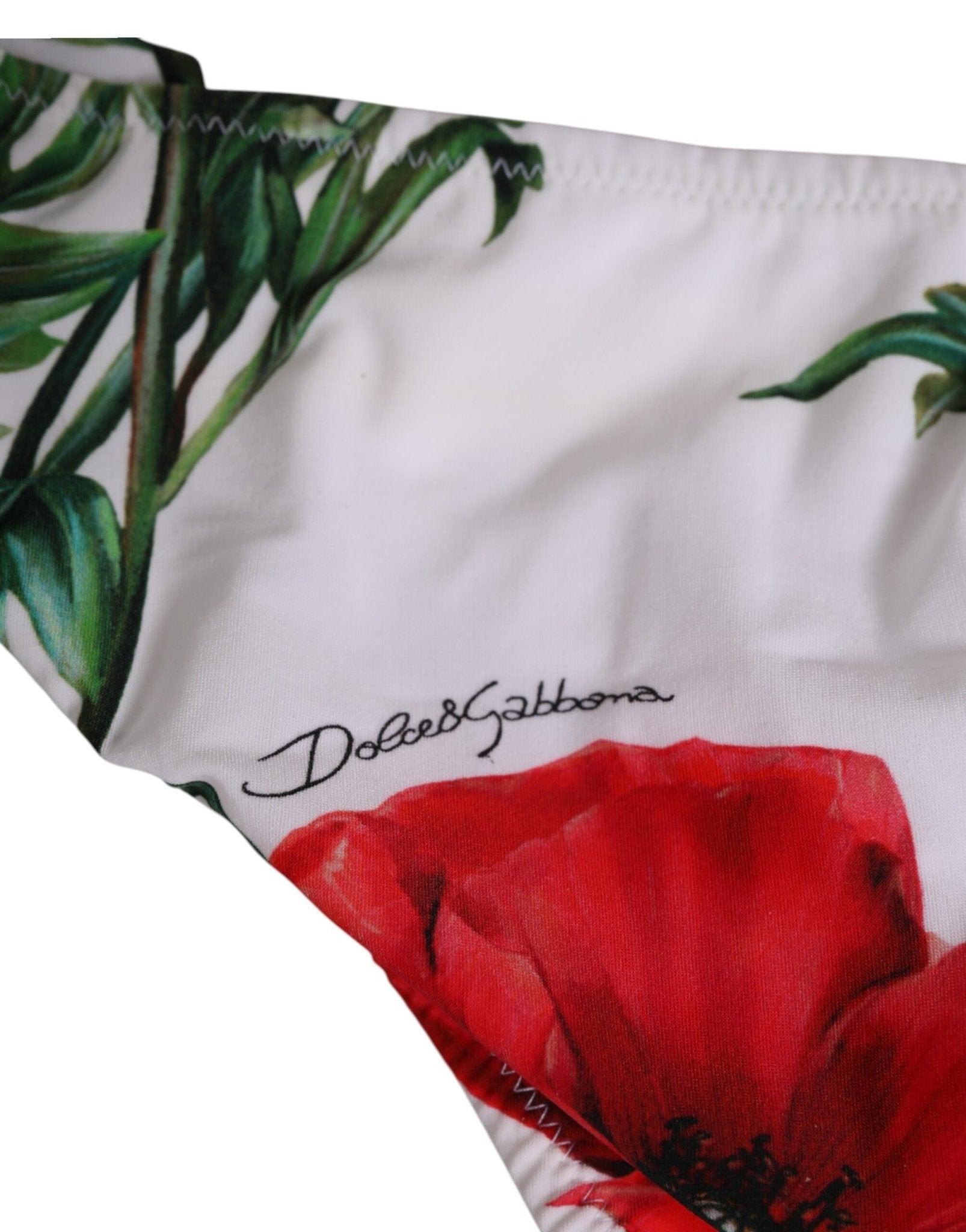 Dolce & Gabbana White Floral Swimsuit 2 Piece Top Bottom Swimwear – IT3 | M par Dolce & Gabbana | Disponible sur Sandy Store ByNet