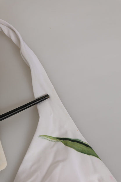 Dolce & Gabbana White Floral Swimsuit 2 Piece Top Bottom Swimwear – IT5 | XL par Dolce & Gabbana | Disponible sur Sandy Store ByNet