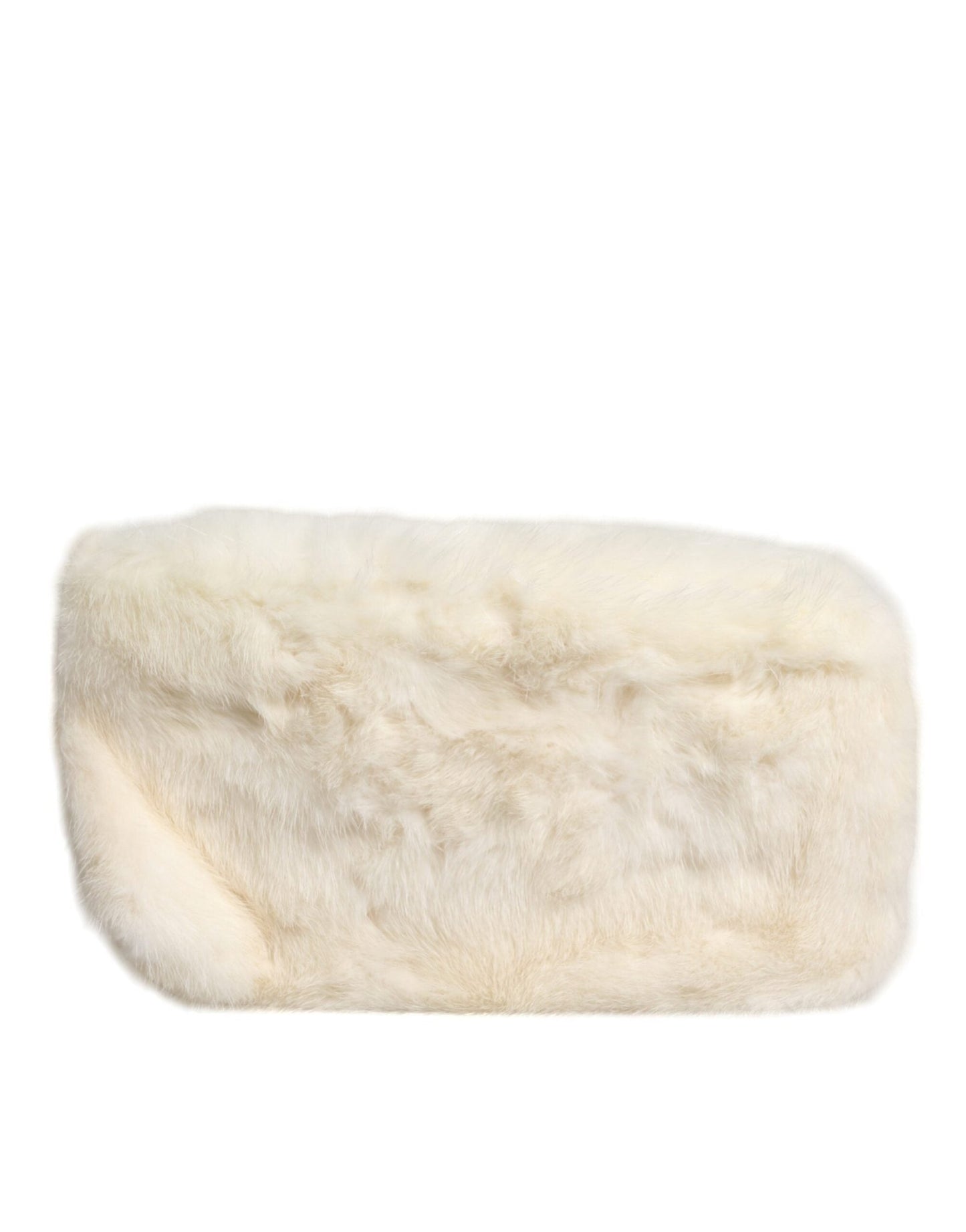Dolce & Gabbana White Fur Handbag Clutch Purse Pouch Bag - Sandy Store ByNet