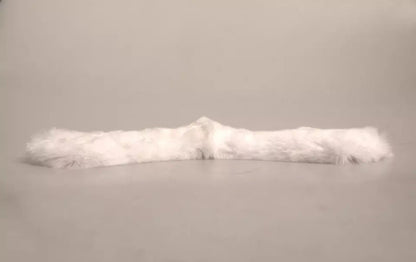 Dolce & Gabbana White Fur Shoulder Collar Wrap Shawl Scarf - Sandy Store ByNet