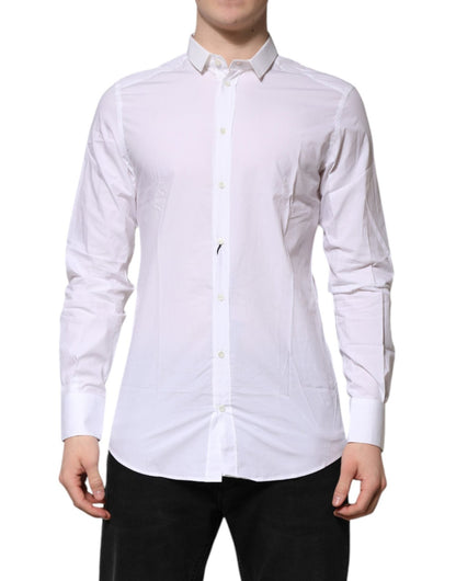 Dolce & Gabbana White GOLD Cotton Long Sleeves Men Formal Shirt – IT41 | L par Dolce & Gabbana | Disponible sur Sandy Store ByNet
