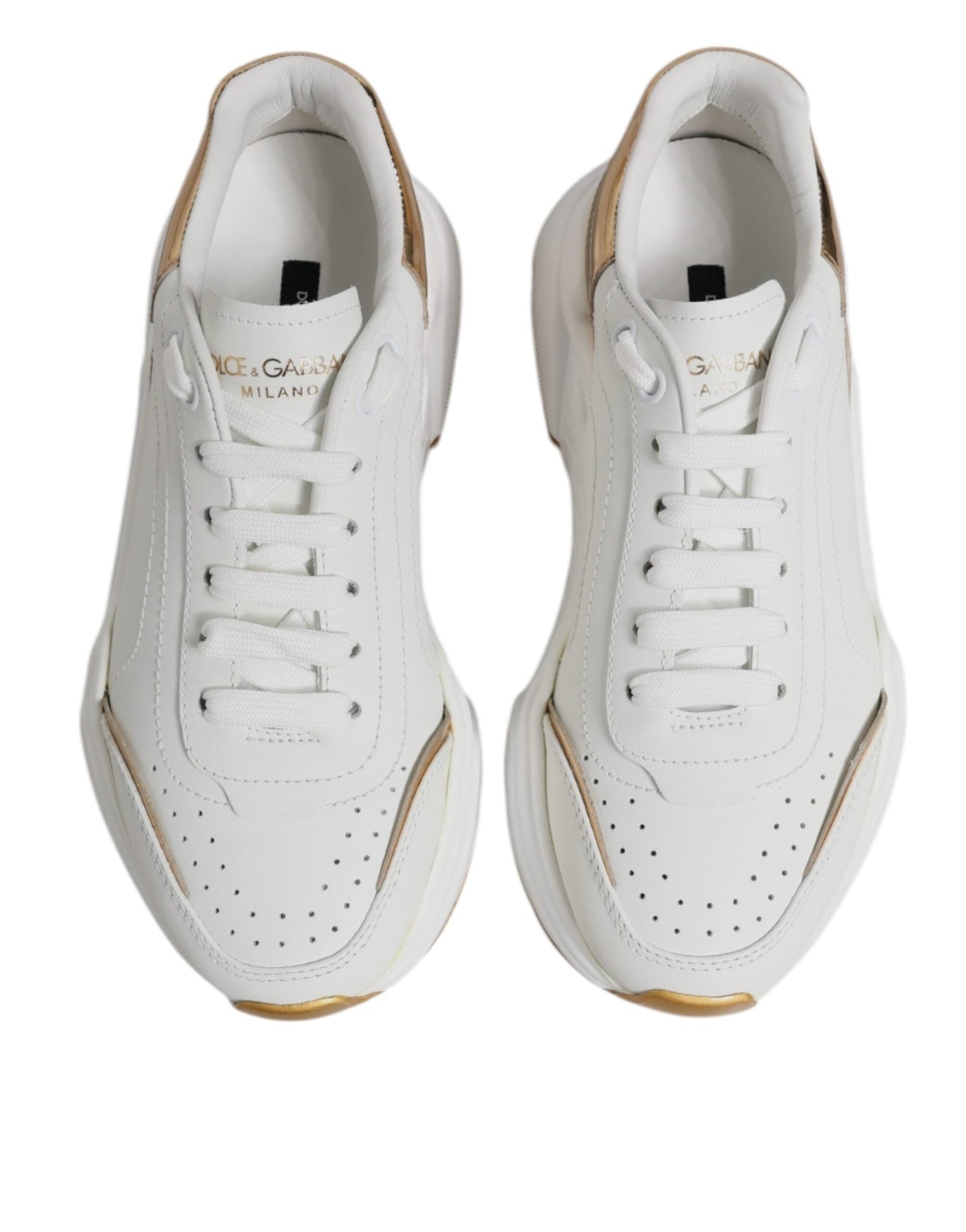 Dolce & Gabbana White Gold Daymaster Low Top Sneakers Shoes – EU36.5/US6 par Dolce & Gabbana | Disponible sur Sandy Store ByNet